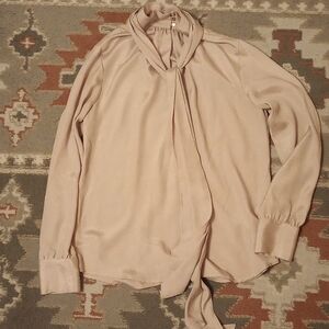 Ann Taylor tie neck secretary blouse - 10 - nwot